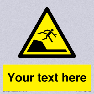 Custom Warning sudden drop in swimming or leisure pools